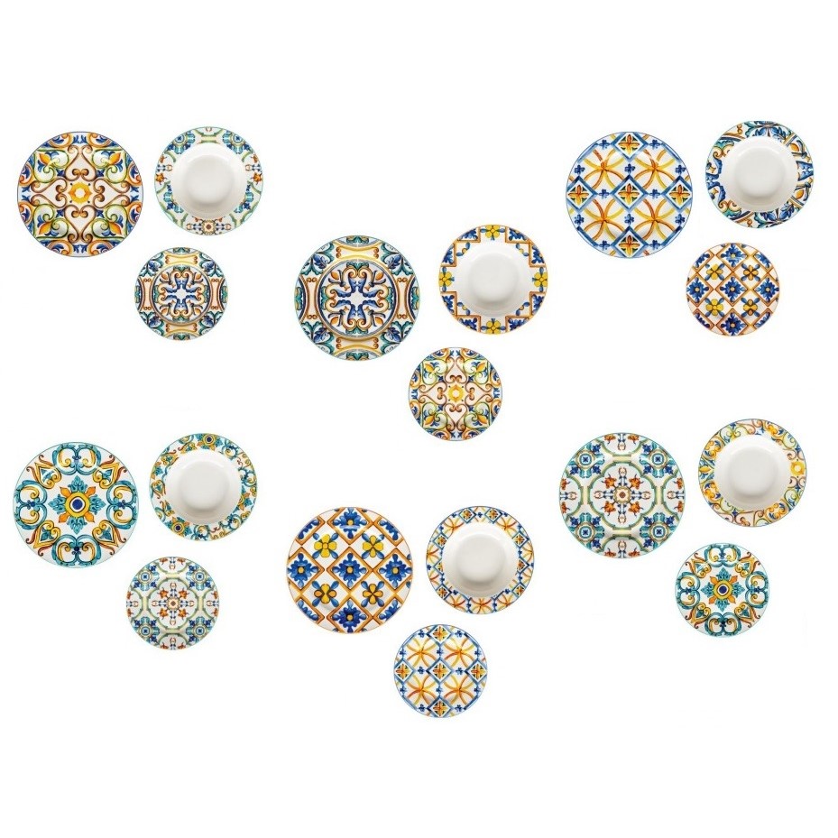 Brandani Dinnerware set 18 pieces Medicea porcelain Brandani